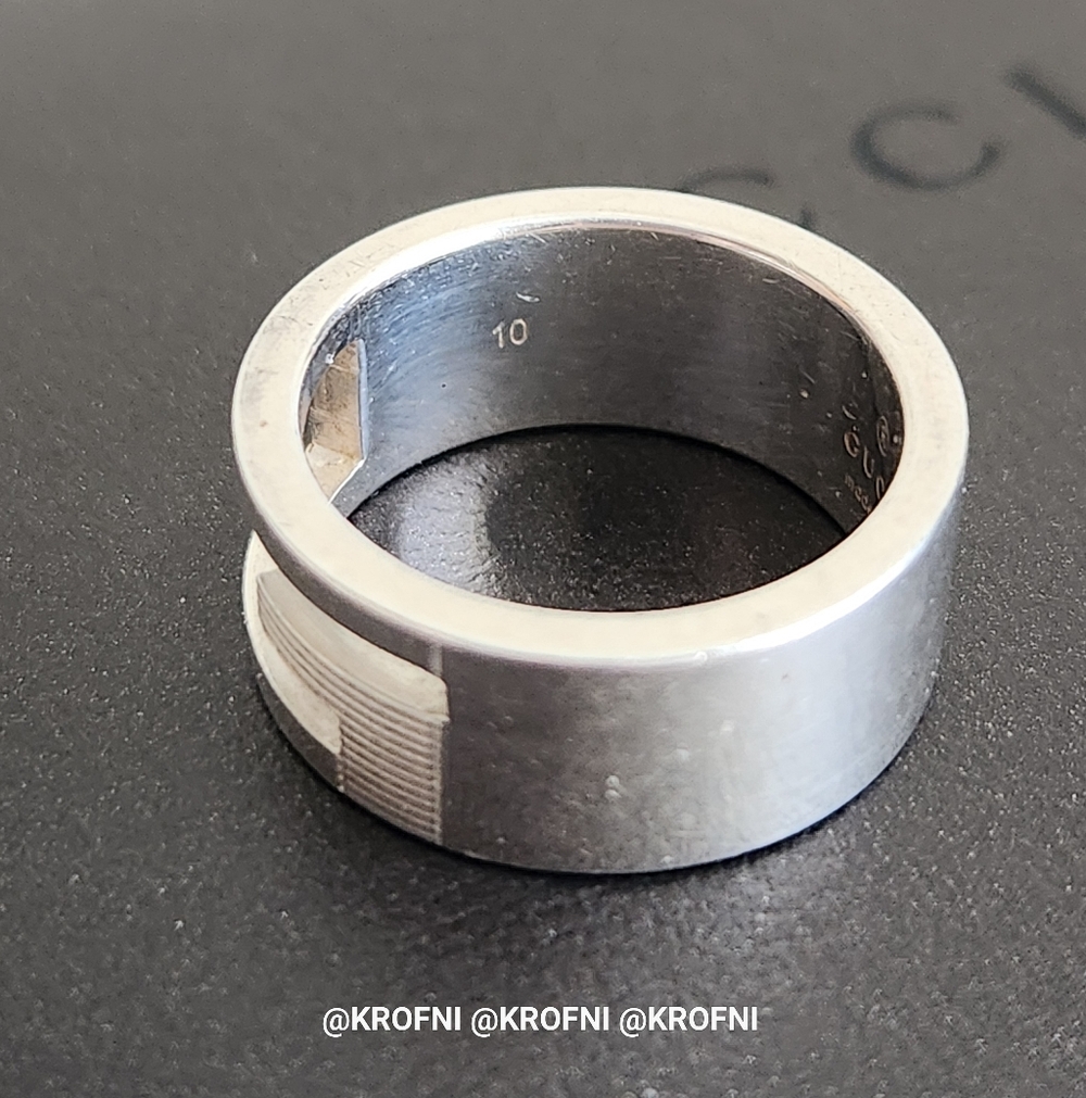 Gucci sterling silver ring sz 5.25 - Picture 4 of 6